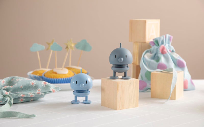 Hoptimist Baby Bumble, Sky, Home Decor Ornament - Scandinavian Design, Plastic W/Metal Spring, Small - Creates Cheerful Movement - Image 5